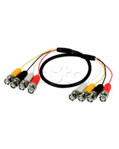 Кабель соединительный 4BNCx4BNC (штекер), 100см Lazso WC414 в Астрахани Видеоусилители, Модуляторы, Делители Pintop.ru