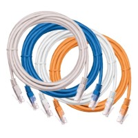 Шнур коммутационный NETLAN U/UTP 4 пары, Кат.5е (Класс D), 100МГц, 2хRJ45/8P8C, T568B, заливной, многожильный, BC (чистая медь), PVC нг(B), белый, 0,5м, уп-ка 10шт. NETLAN EC-PC4UD55B-BC-PVC-005-WT-10