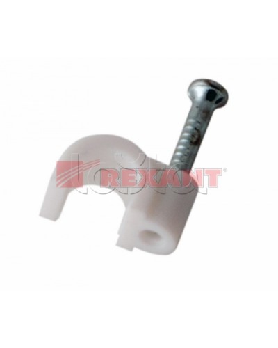 Крепеж кабеля круглый 7мм (10шт/уп) REXANT 07-4007 в Астрахани Держатели, клипсы, скобы Pintop.ru